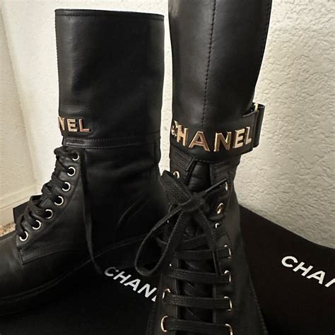 chanel calfskin lace up boots|Chanel 2015 Calfskin Lace.